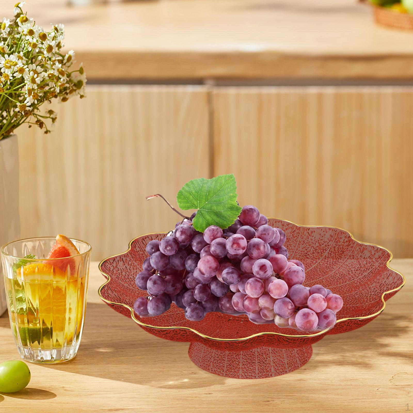 

A Modern And Versatile Freestanding Fruit Stand, Ideal for Serving Fruit, Vegetables, Snacks. red