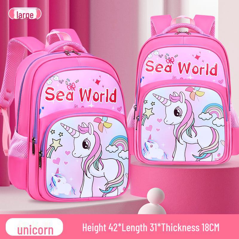 Wodoodporny plecak z kreskówkowym motywem o dużej pojemności dla uczniów szkół podstawowych (Klasy 1-6) - Lekka konstrukcja dla chłopców i dziewcząt