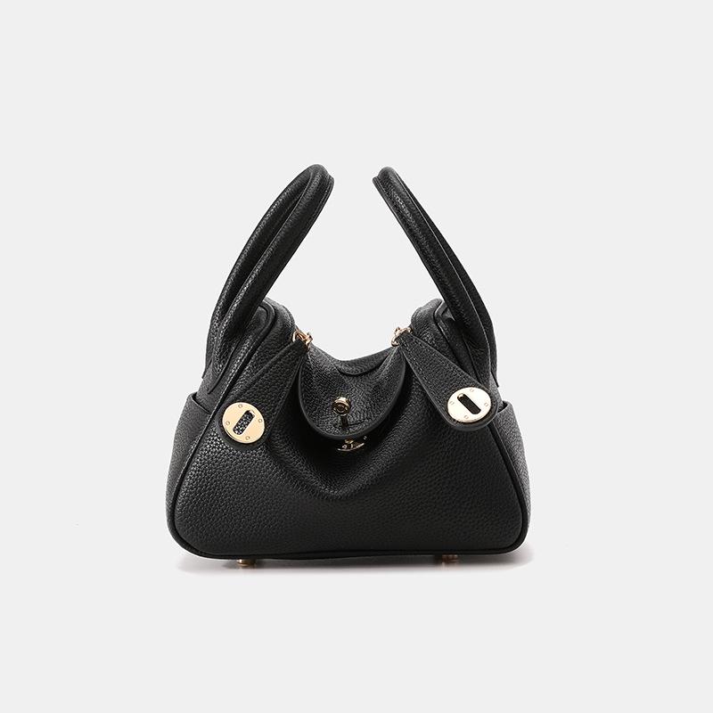 Klasická taška Lindy Zlatá/Stříbrná přezka Velká Crossbody taška přes rameno