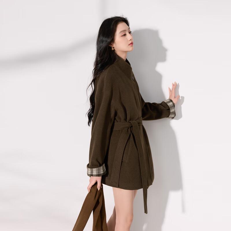 

Sancai 2025 Winter Retro Plaid Padded Coat L