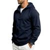 Men's Loose Fit Color Block Hooded Zip-Up Sweatshirt for Outdoor Workout and Fitness