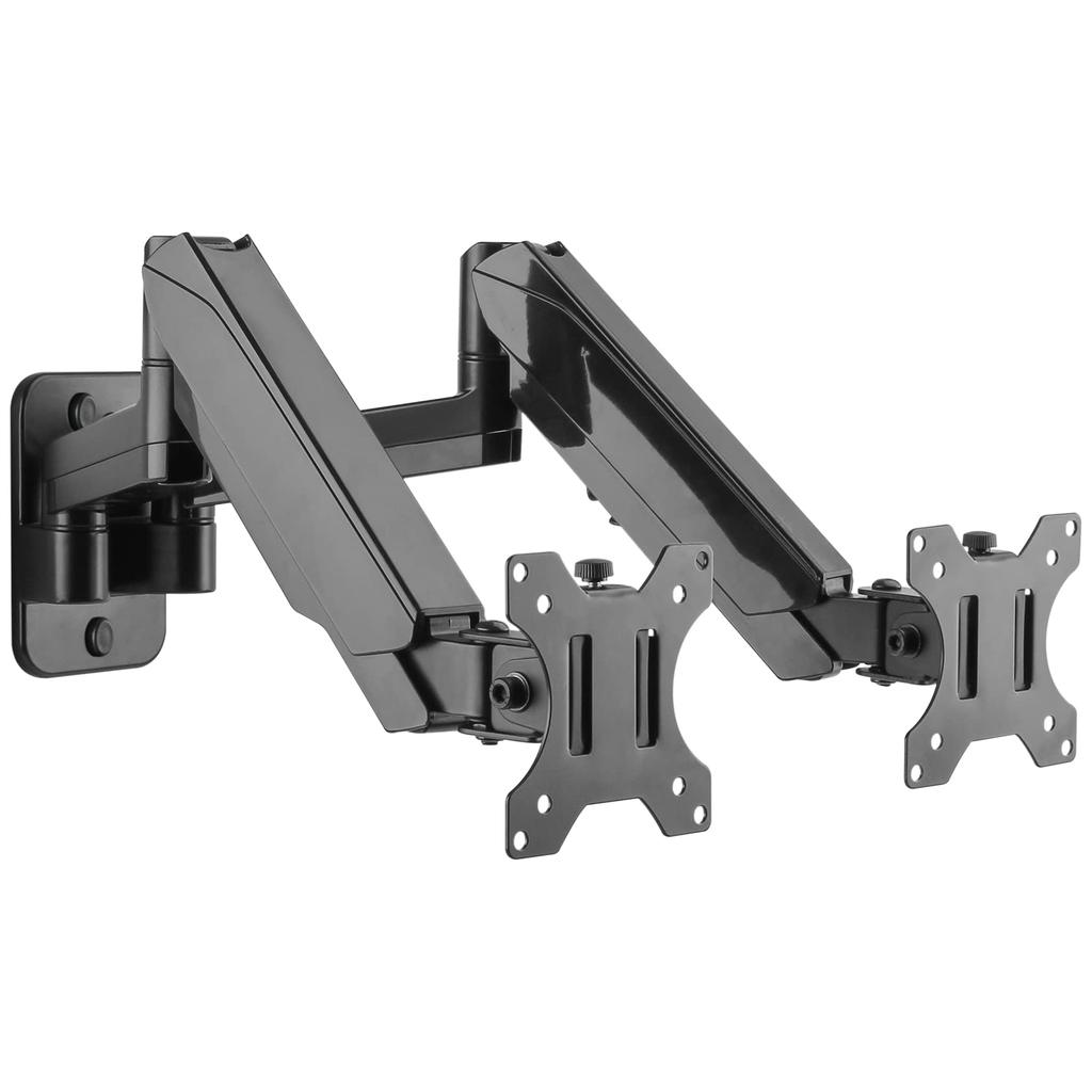 UPGRAVITY Držák na dva monitory Nástěnný držák na displej Palec 8KG Nastavení plynovou pružinou VESA 75x75 100x100 Nastavení 13-32 (Každé rameno) Nahoru/dolů/vlevo/vpravo
