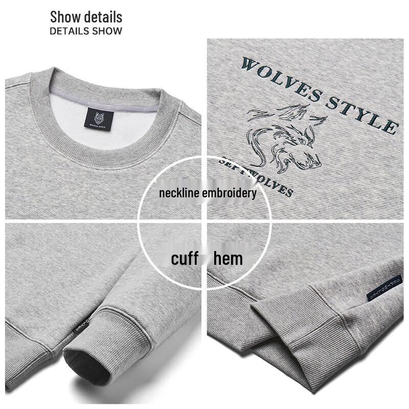 SEPTWOLVES Men's Winter Fleece Pullover Sweatshirt