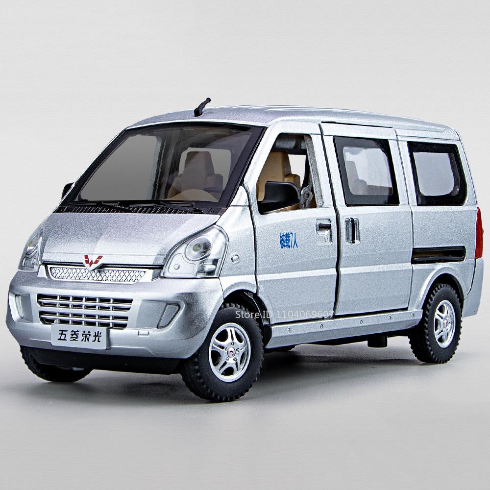

1:24 WuLing RongGuang HongGuang MINIEV Модель іграшкового автомобіля Металевий кузов Гумові шини Звук Світло Моделі SUV для хлопчиків Подарунки на день народження