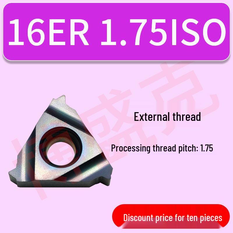 CNC High Hardness Threading Inserts for Internal/External Use (16ER/IRAG60) 1.5/2.0/2.5 Sizes, 40-60° Angles