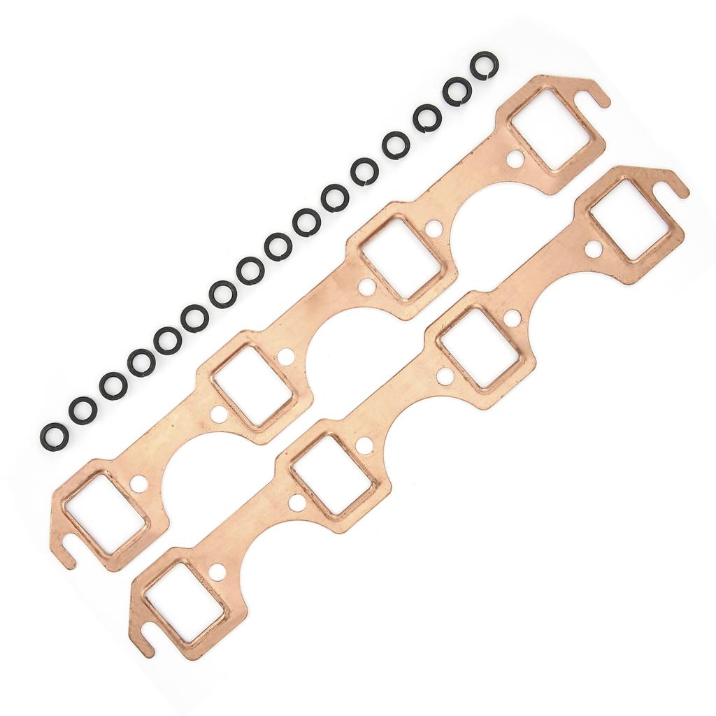 2PCS Exhaust Manifold Gasket Set Replacement for Ford Small Block SBF 289 302 351W