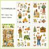 The World of Frogs Series Vintage Life Character Landscape PET Sticker Creative DIY Journal Material Collage Stationery