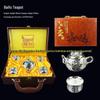 Premium Sterling Silver Tea Set - 6-Piece Handmade Teapot & Kung Fu Teacups Business Gift