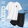 Jeanswest Men's Ice Silk Short Sleeve Sport Set with JZS Doll Print