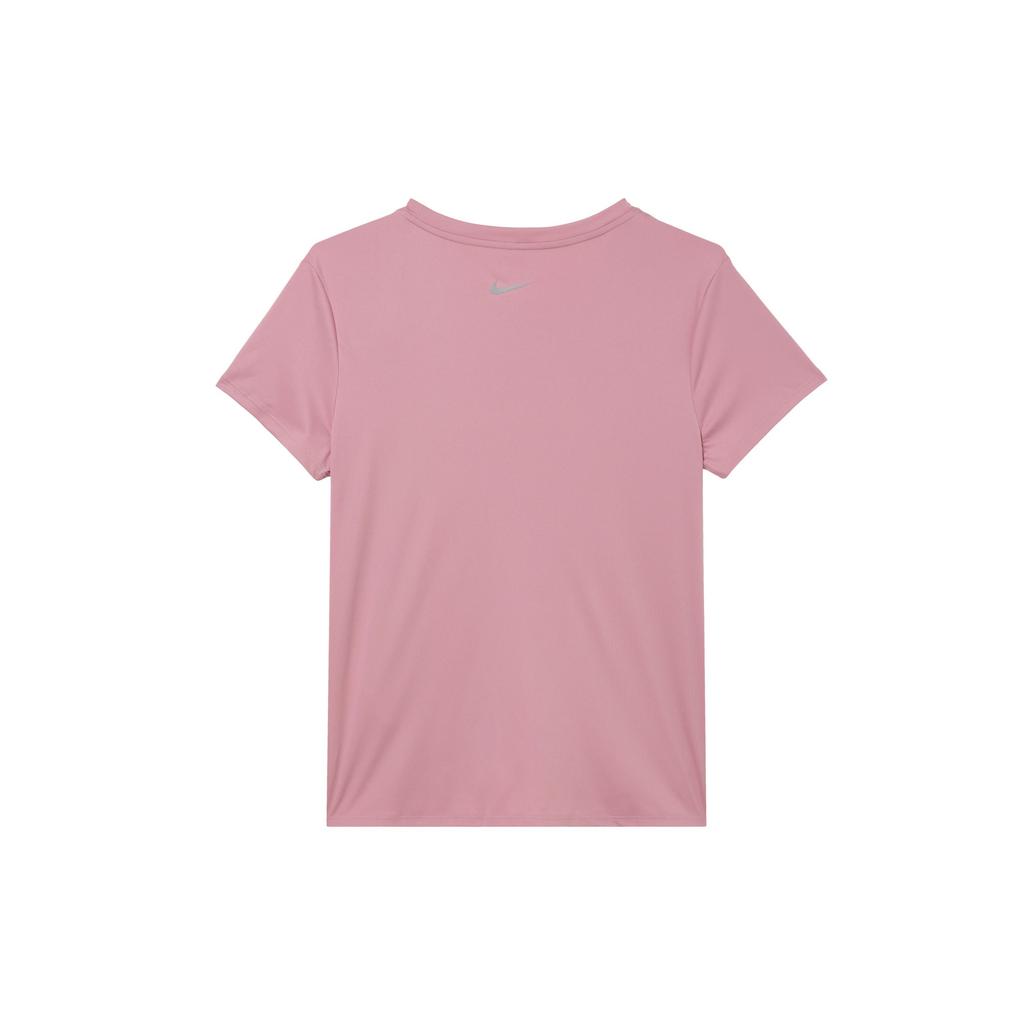 Nike Koszulka z nadrukiem logo, okrągły dekolt, szybkoschnąca, krótki rękaw, damskie topy, różowa DR7570-630