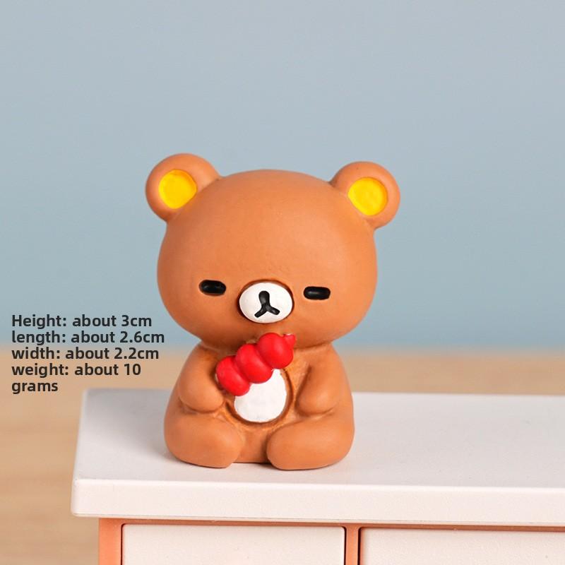 Newly Launched Super Cute and Easy-to-hold Bear Resin Figurine Creative Handicraft, Cute Pellet Tableware, Vehicle-mounted Tableware