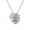 Disney Princess Beauty and the Beast Belle Silver Pendant Necklace with Cubic Zirconia (VPCDS20051)