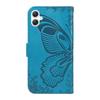 For Samsung Galaxy A07 4G/A06 5G/A06 4G Case Butterfly Pattern PU Leather Folio Flip Phone Cover -  Blue