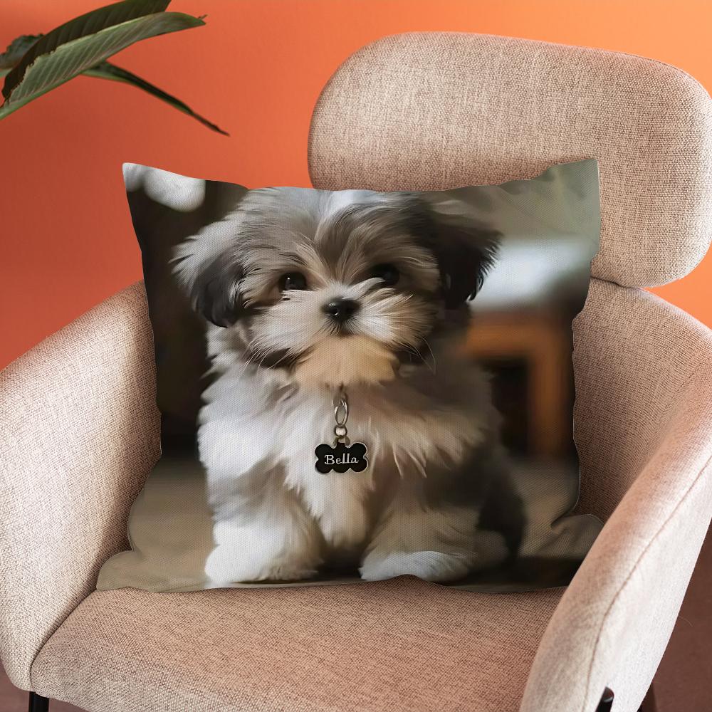 

Lovely Shih Tzu Pillow Case Soft Cushion Cases for Farmhouse Sofa Decor Home Decorations and Protector Pillow Case 12x12Inch