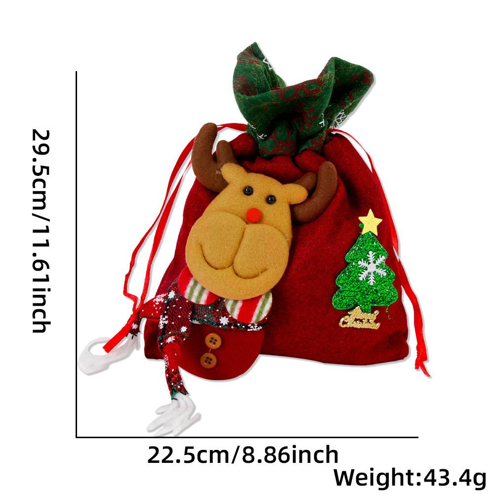 

Festive Cloth Gift Bags For Christmas Featuring Cute Santa Reindeer And Snowman Styles Moose Candy Bag