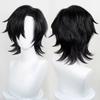 Black Hunch Cos Wig - Cool Short Hair with Full Head Cover Wig - Wigs Suitable for Anime or Everyday Cosplay Scenarios