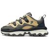 QD96 Star Peak Shoes Fabric Synthetic Leather Fashion Trend Low Top Dad Shoes Men Sneaker Gray-Brown T12M241201FGT