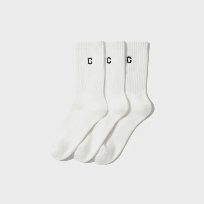 Symbol Logo Essential Socks 3-Pack Off-White