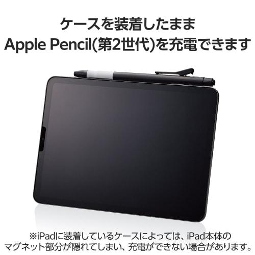 ELECOM Apple Pencil 2nd Generation Hard Case Knock Type Rubber Grip with Clip Black TB-APE2KCBK