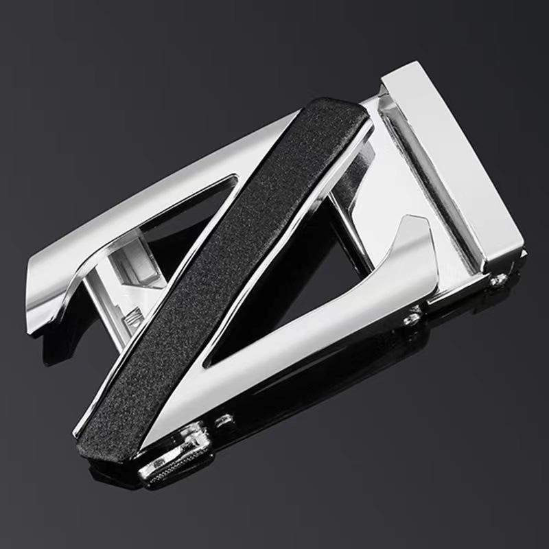 Gold Z-buckle Men's Automatic Belt Fashion PVC Men's Belt