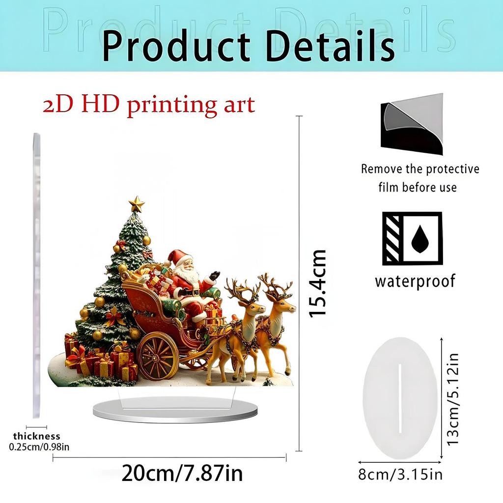 Rotating Christmas Carousel 2D Acrylic Standee - Festive Gift & Home Decoration
