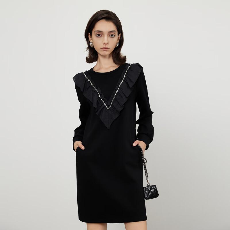 

Gejin Women s Long-Sleeve Commuter Mini Dress M
