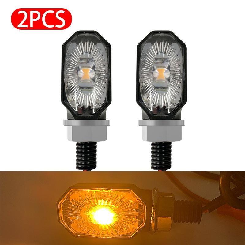 

SEAMETAL 2 шт. Светодиодный мотоциклетный указатель поворота, мигающий свет, водонепроницаемые задние фонари, супер яркие мотоциклетные аксессуары, желтый 2PCS жёлтый