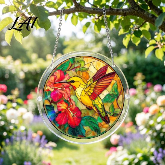 Sonnenlicht wirft Schatten Spielzeug Acryl Puzzle Suncatcher Bunt Buntglasstil Sonnensammler Handgefertigtes Sammler-Set DIY Puzzles Fenster