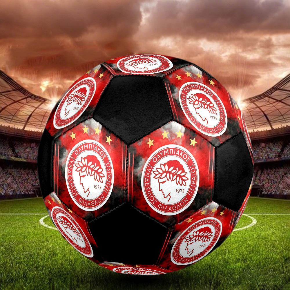 1 PEZZO Logo Olympiacos misura 5 pallone da calcio Praha Pallone da Calcio Indoor Colorato Per Tutte le Età Cucito a Macchina PVC Pronto per la Competizione Resistente Alto Rimbalzo