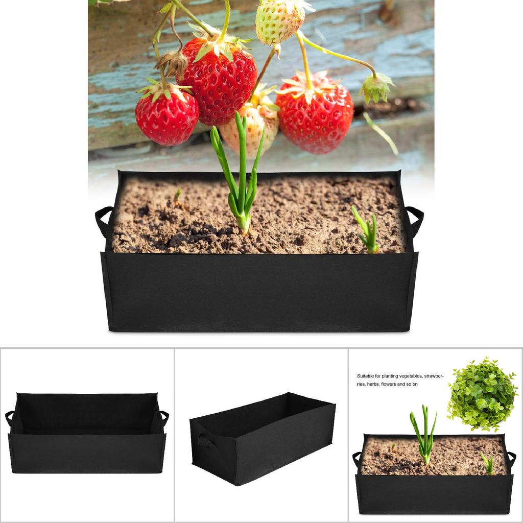 1Pc Vegetable Strawberry Planting   Bag Garden Plant Flower Nursery Planter(S 40*30*20cm)