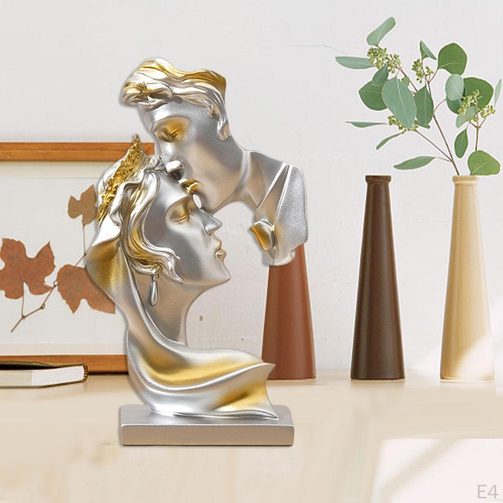 Couple Statue Abstract Ornament Crafts Sculpture Resin for Wedding Room