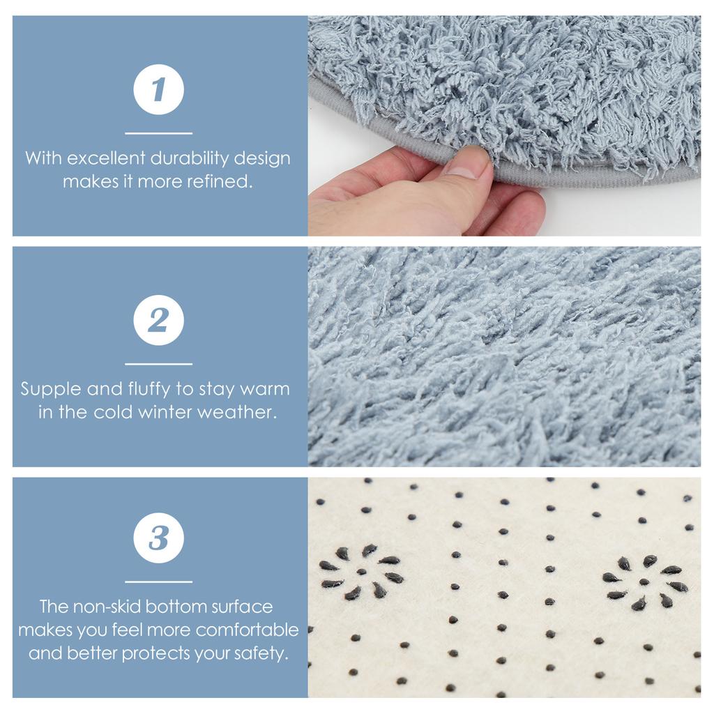 Oval Entryway Mat Premium Absorbent Door Mat Non-Slip Bottom for Bathroom Kitchen Living Room Bedroom Household Floor Accessory