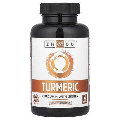 With Turmeric, Curcumin and Ginger, 90 Veggie Capsules