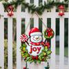 Natural Wood Holiday Accents Wooden Christmas Hanging Pendant, Snowman/Santa Claus/Gnome Ornament with Tree Ornaments Hemp Rope for Indoor Outdoor