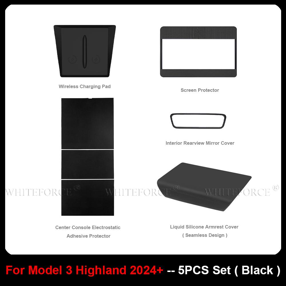For Tesla Model Y Juniper 2025 Car Center Console Armrest Box Cover Liquid Silicone Mat Model 3 Highland Armrest Pad  Soft Case