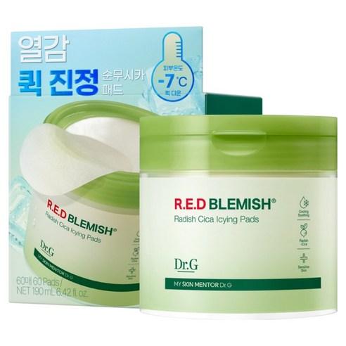 Dr.G Red Blemish Turnip Cica Icing Pad Cooling & Soothing Toner Pads 190ml 60 Pads