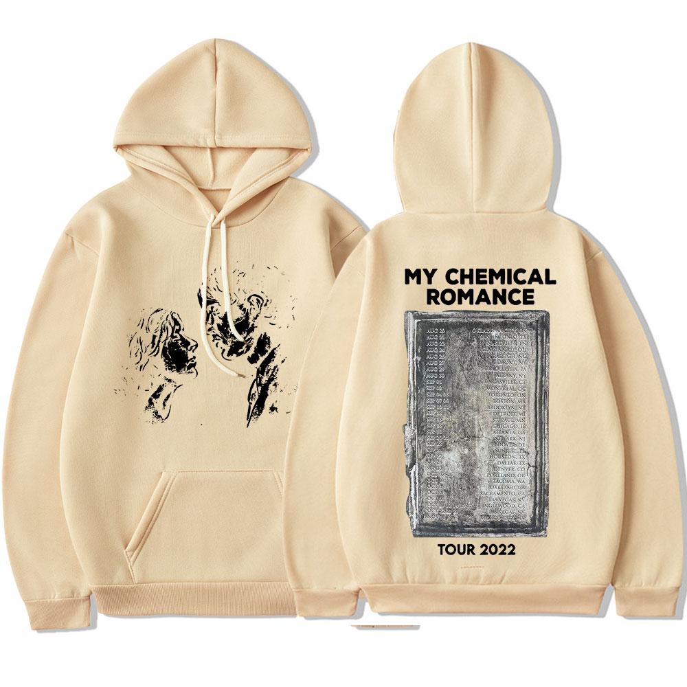 Vintage Rock Band My Chemical Romance 2022 Tour Hoodie Unisex Damen Punk Gothic Langarm Sweatshirt Übergroße Hip Hop Streetwear