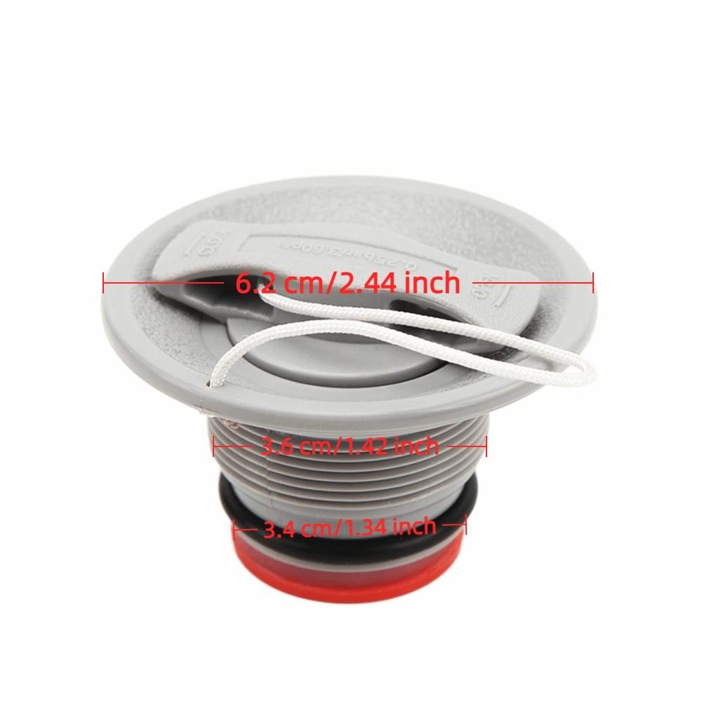 2PCS 8 Teeth Cover Boat Air Valve with Cover Rope Rubber Dinghy Valve For Boat Enthusiasts