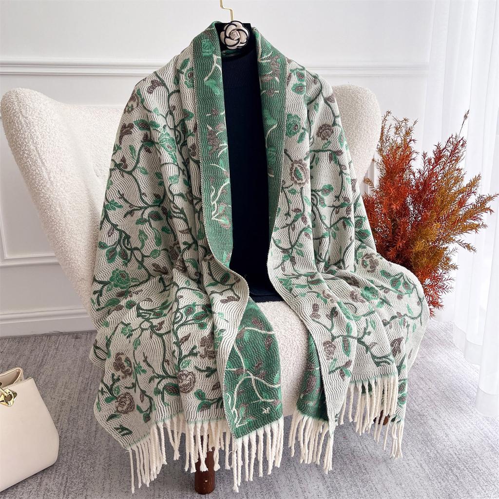 Autumn and Winter Travel Warm Cashmere Shawl Scarf Fashion Women Luxury Print Pashmina Blanket Wraps Female Poncho Bufanda