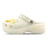 Crocs Classic Platform Clog MM Dream Builder Melt Ice Cream Summer Hand Painted Funny Hole Shoes Female White