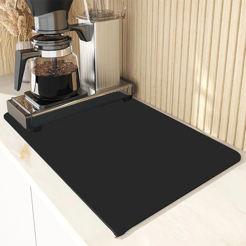 Absorbująca, szybkoschnąca, antypoślizgowa mata na blat kuchenny 30*40 cm, szybkoschnąca podkładka drenażowa do łazienki, na ekspres do kawy, do suszenia naczyń