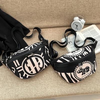 Tas nieuwe gepersonaliseerde heren- en dames schoudertas trendy coole mode contrasterende kleur messenger bag heuptas