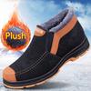 Men's Snow Boots for Winter Warmth and Comfort - Non-slip Ankle Boots for Outdoor Hiking and Hiking - Plush Lined Winter Shoes