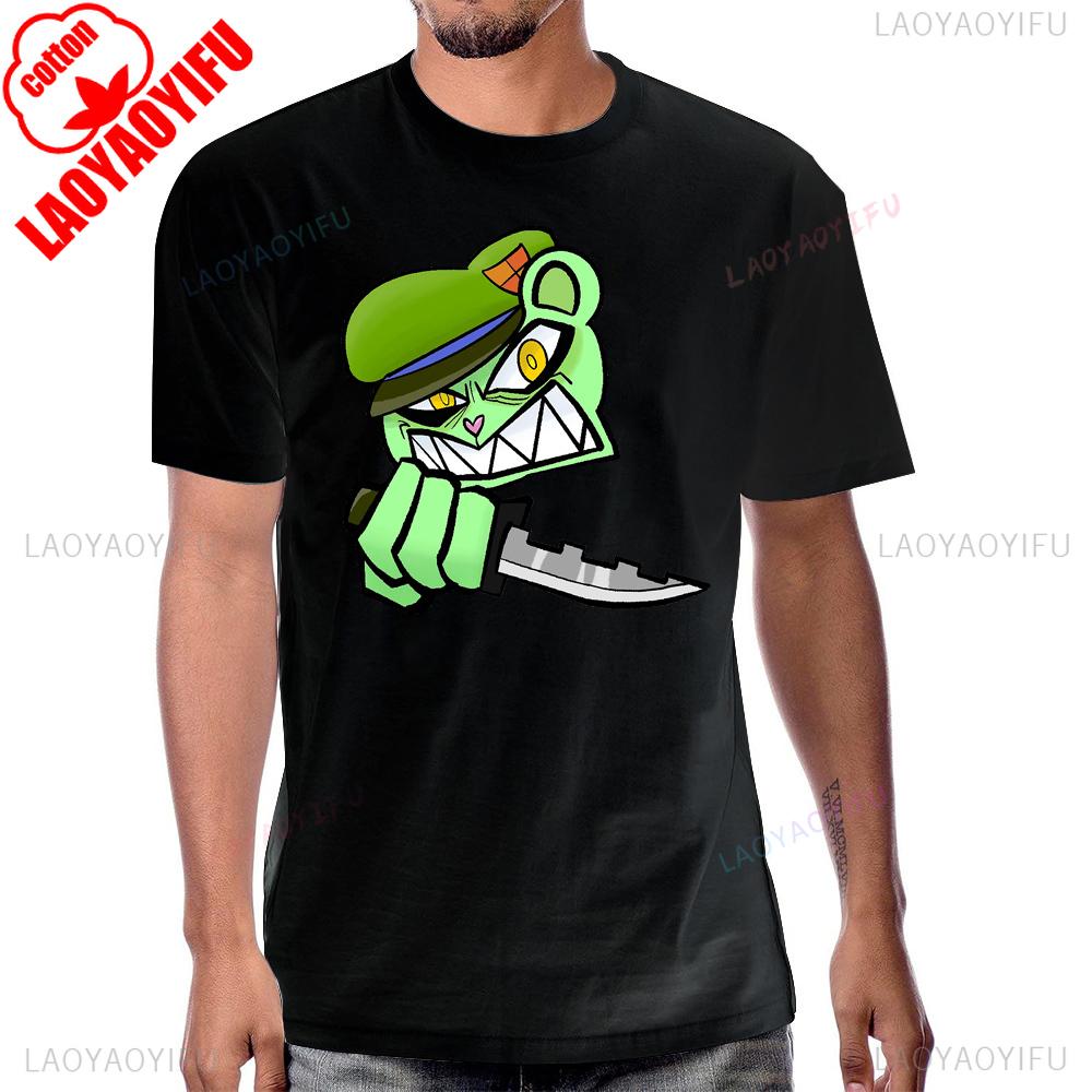 Hot Sale Happy Tree Friends Anime Printed Cool Tshirt 90s Cartoon Black Humor Graphic Short Sleeve Summer Style Cotton Tshirt