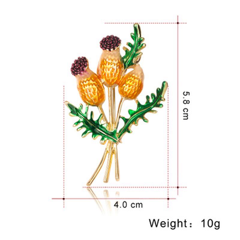 Blucome Bouquet Enamel Brooch Flower Pins Alloy For Women Men Wedding Party Holiday Corsage Collar Hat Accessories Bijoux Present