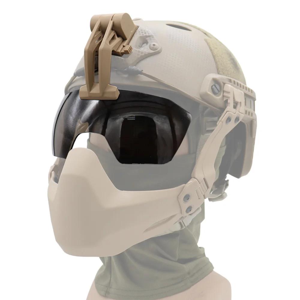 Tactical FAST Helmet Half Mask Flip Goggle Hunting Airsoft Paintball Protective Masks Helmet Gear Accessories