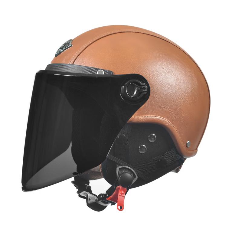 MiLing 3C Leather Electric Motorcycle Helmet One Size