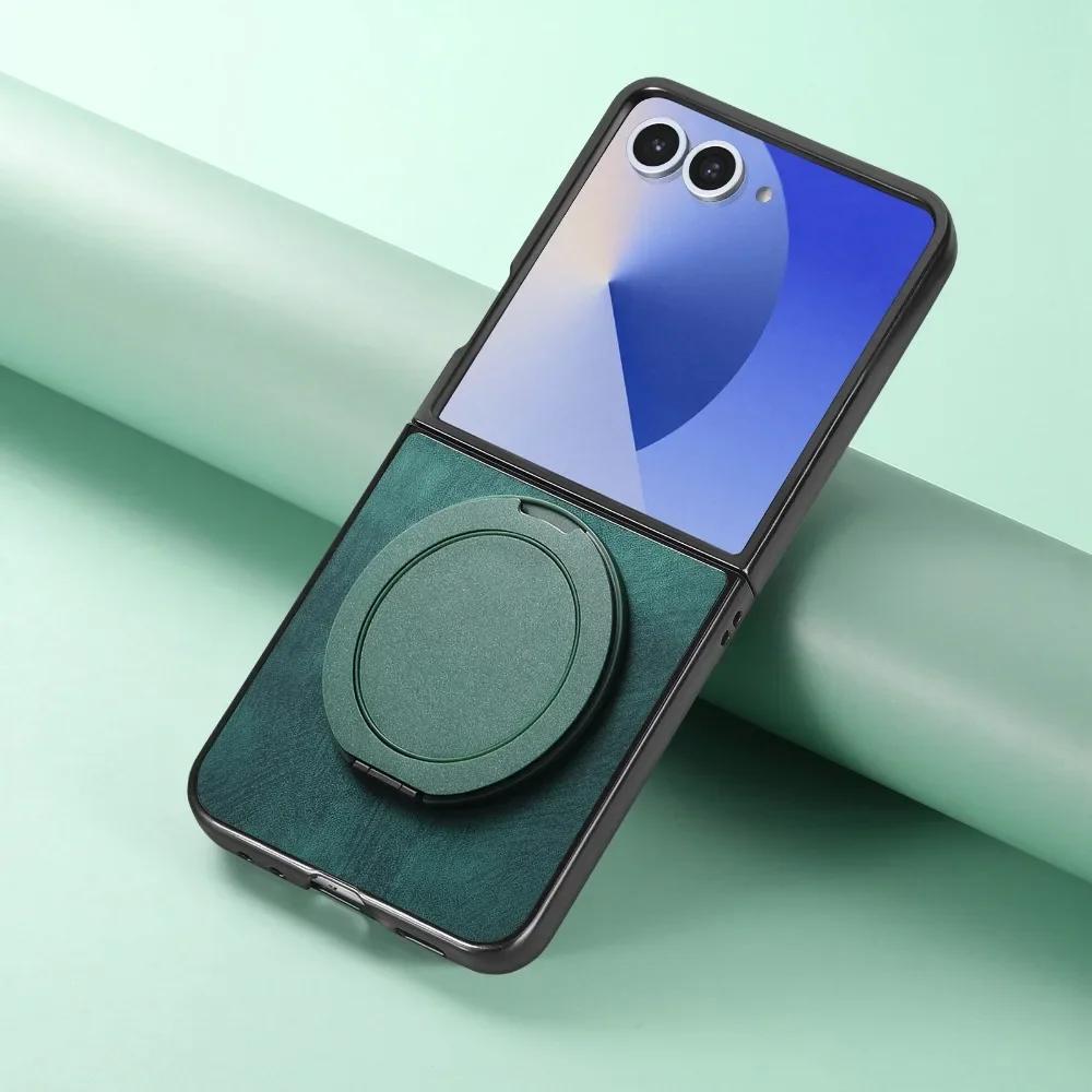 Magnetic Case for Magsafe Samsung Galaxy Z Flip 7 6 5 4 3 Z Fold 7 6 5 4 3 Macsafe Ring 360° Rotating Invisible Kickstand Cover
