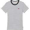 Levis Полосатая Удобная Вязаная Рубчатая Футболка с Круглым Вырезом и Коротким Рукавом Женские Футболки 0019B-0003