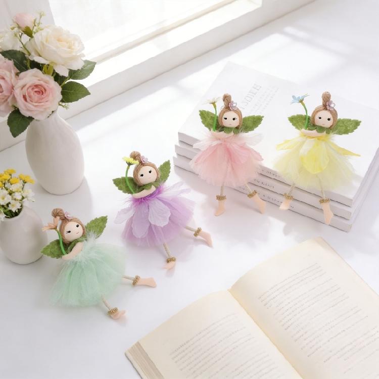 4Pcs Skirted Angel Girl Figure Pendant Hanging Ornaments for Wedding Baby Showers Birthday Parties Kid Rooms Decoration